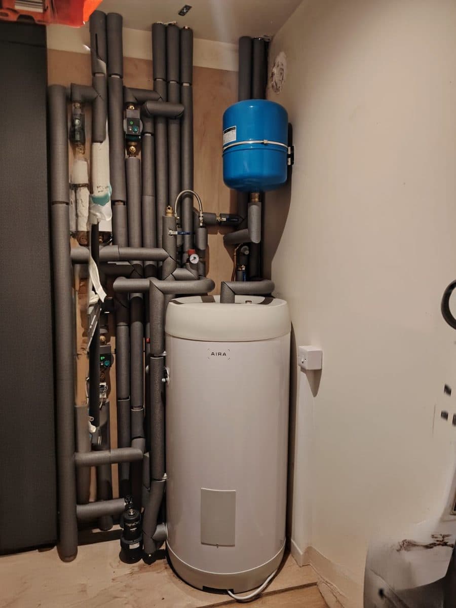 Heat pump plant room detail, Glasgow