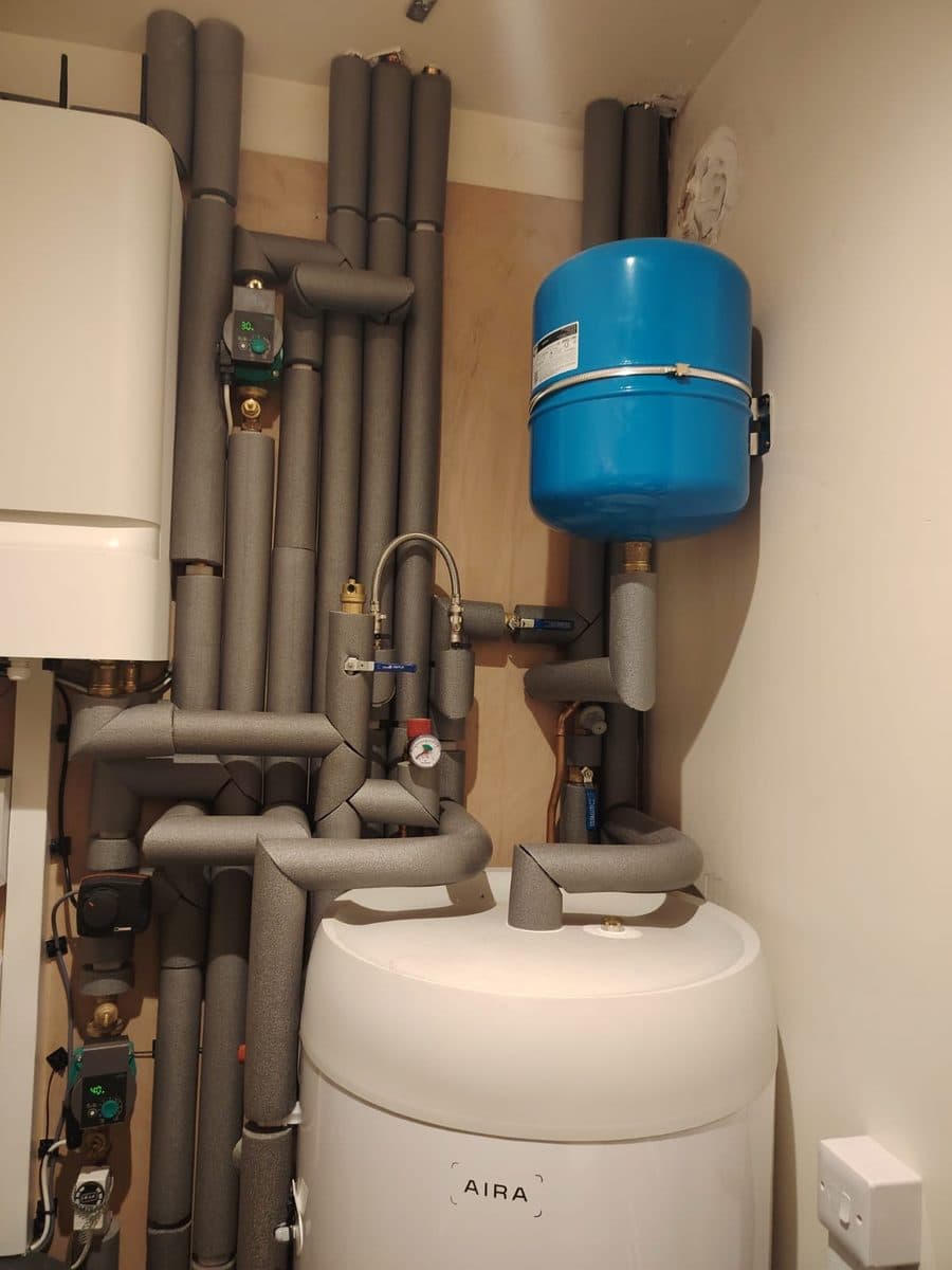 Completed heat pump plant room, Paisley