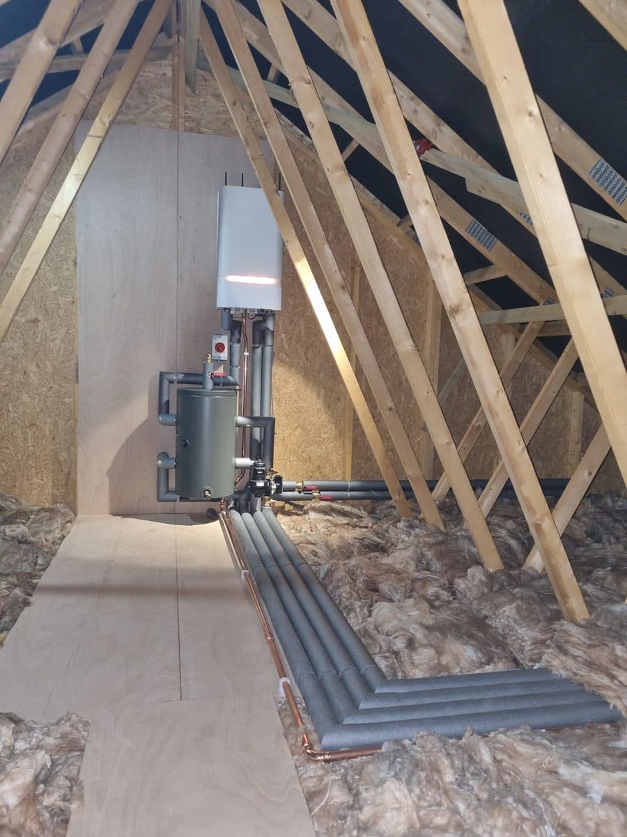 Loft plant room installation, Renfrew