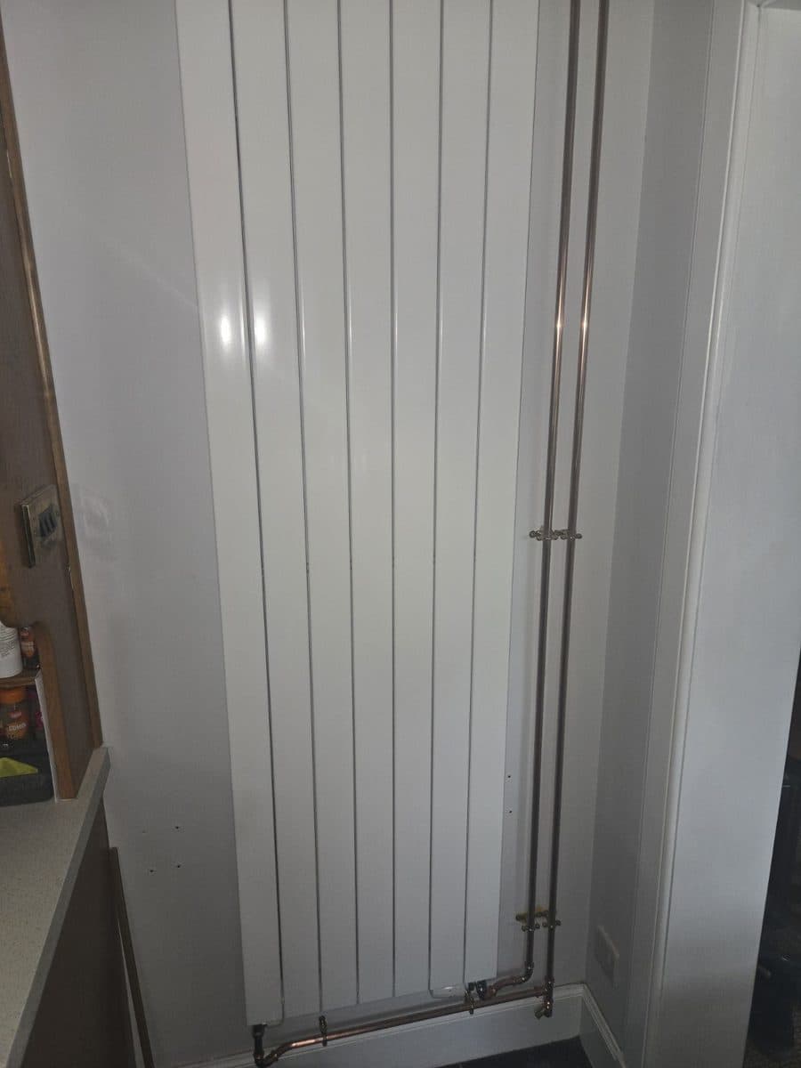 Vertical radiator installation, Paisley